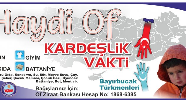 OFLULARIN İNSANLIĞA UZANAN YARDIM ELİ...