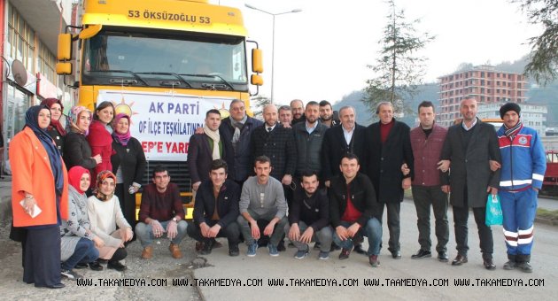 Of'tan Halep’e 1 tır insanı yardım.