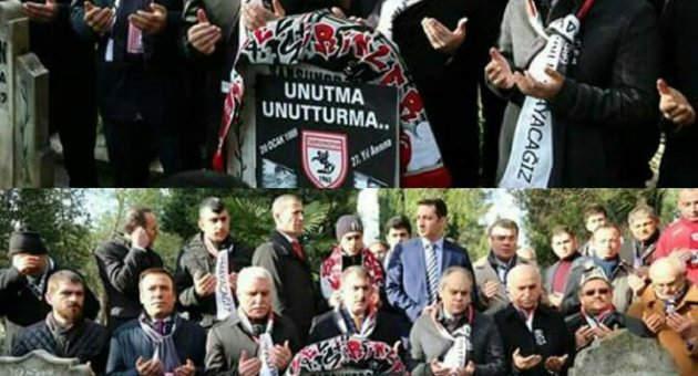 SAMSUN ŞEHİTLERİNİ UNUTMADI