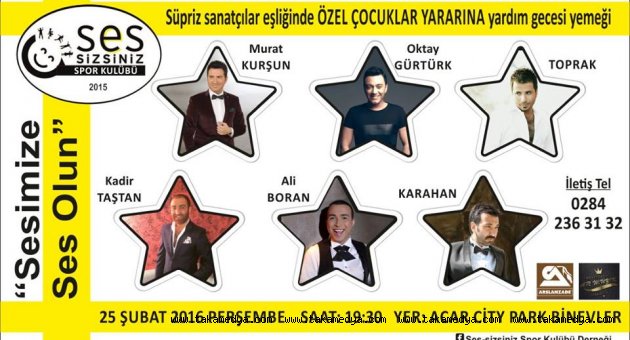 SES-SİZSİNİZ SPOR KULÜBÜ' NDEN ÖZEL ÇOCUKLAR İÇİN 'ÖZEL' GECE