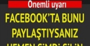 Facebokk'taki Tuzağa Dikkat'Bunu sakın Yapmayın