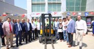 Forklift operatörleri sertifikaları aldılar