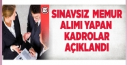 Sınavsız memur alımı
