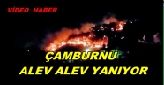 SÜRMENE ÇAMBURNU'NDA YANGINA MÜDAHALE EDİLİYOR