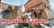 Trabzon'da ev çöktü