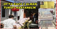 TRABZON'DA TURİSTLERE ARAÇ ÇARPTI 2 YARALI