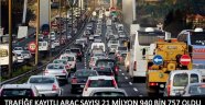 TRAFİĞE KAYITLI ARAÇ SAYISI 21 MİLYON 940 BİN 757 OLDU