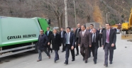 VALİ ÖZ ÇAYKARA'DA İNCELEMELERDE BULUNDU
