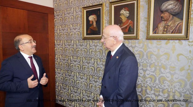 TBMM Başkanı Kahraman, Başkan Gümrükçüoğlu’nu ziyaret etti