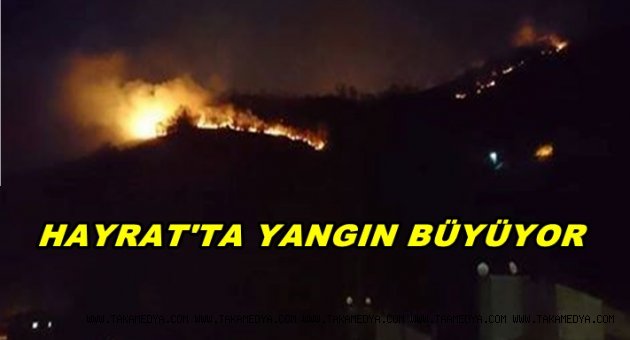 TRABZON HAYRAT'TA YANGIN İTFAİYE MÜDAHELE EDİYOR