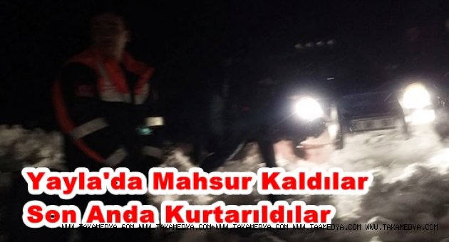 TRABZON'DA MAHSUR KALAN VATANDAŞLAR KURTARILDI