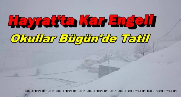 Trabzon'da Okullara Kar Engeli