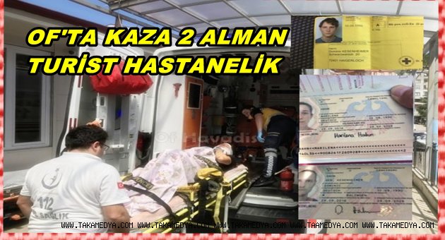 TRABZON'DA TURİSTLERE ARAÇ ÇARPTI 2 YARALI