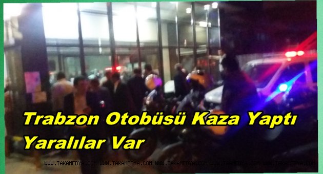 Trabzon'dan Yola Cıkan Midibüs Kaza Yaptı Yaralılar Var
