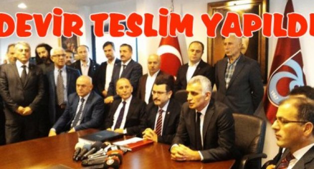 TRABZONSPOR'DA DEVİR TESLİM YAPILDI
