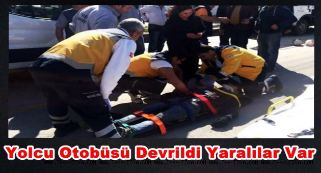 Yolcu Otobüsü Devrildi Cok Sayıda Yaralı Var